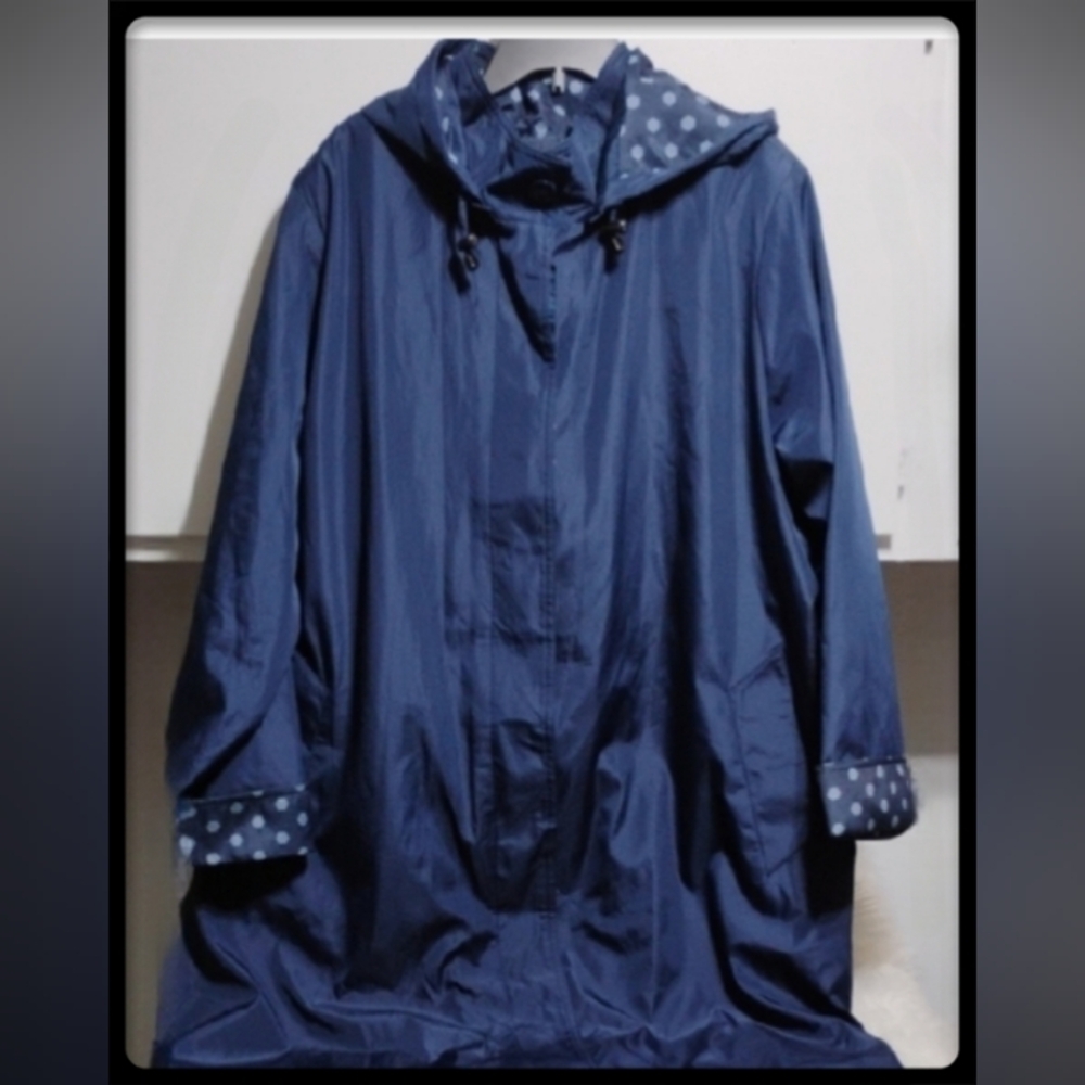 (BX29) SALE! Jessica London Navy Blue Jacket W Hexagon Pattern Sz.28